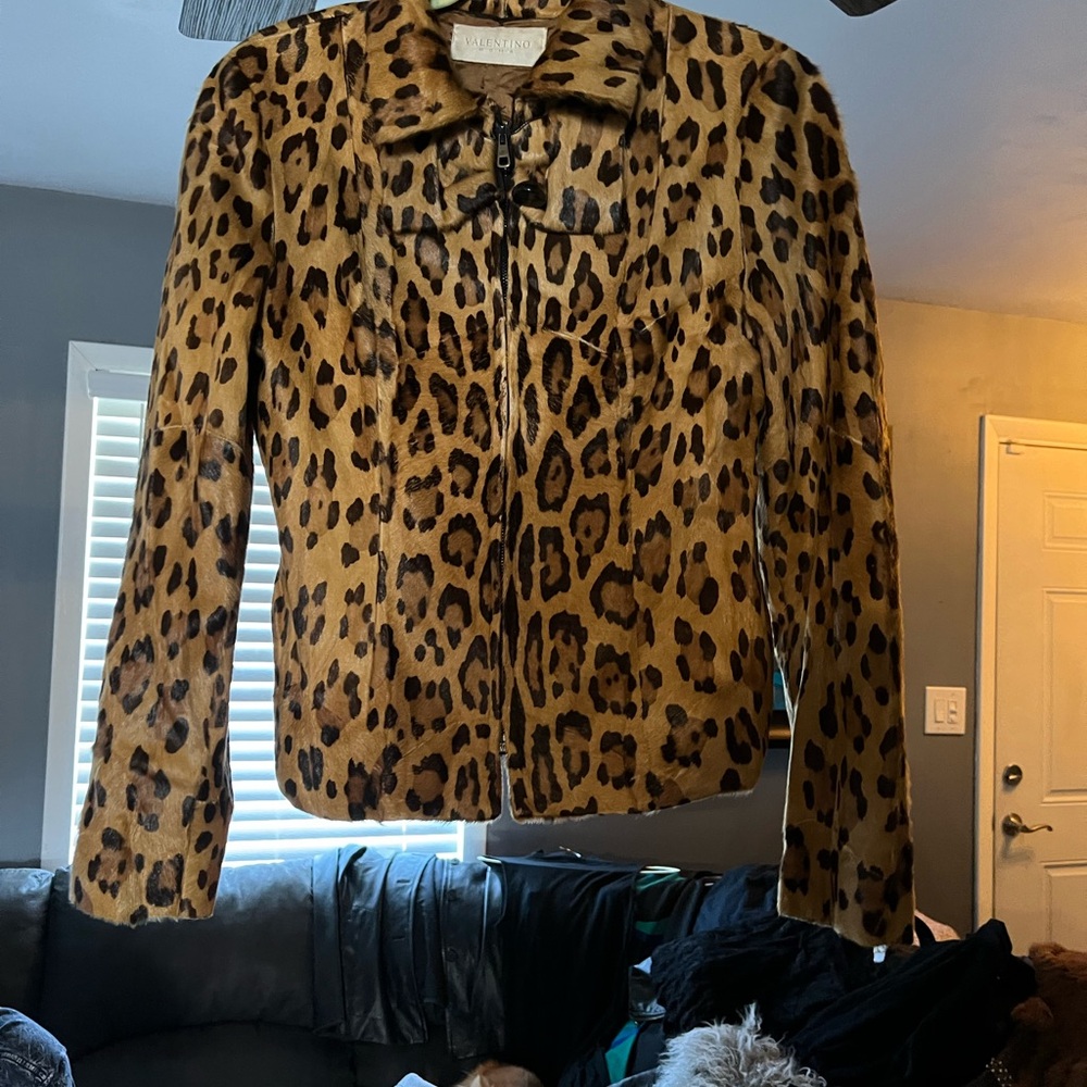 Valentino Leopard Print Jacket